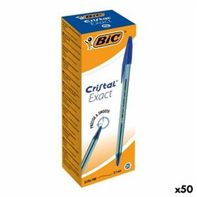 Set of Biros Bic CRISTAL EXACT Blue 0,28 mm 20 Pieces (50 Units)