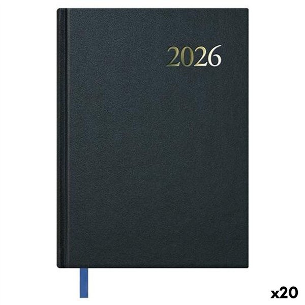 Diary DOHE SEGOVIA Black 14 x 20 cm 2026 (20 Units)