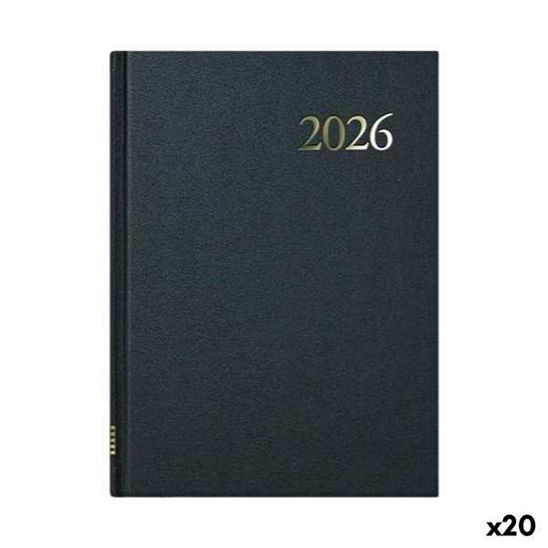 Diary DOHE SEGOVIA Black 14 x 20 cm 2026 (20 Units)