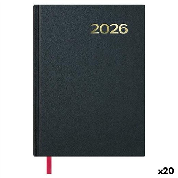 Diary DOHE SÍNTEX Black 14 x 20 cm 2026 (20 Units)