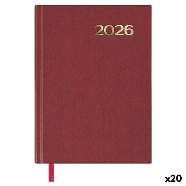 Diary DOHE SÍNTEX Burgundy 14 x 20 cm 2026 (20 Units)