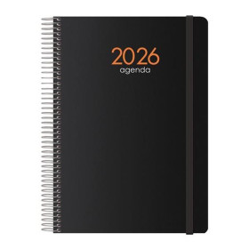 Diary DOHE SYNCRO Black 1/4 15 x 21 cm 2026 (20 Units)