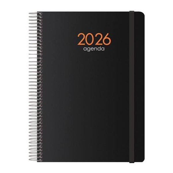 Diary DOHE SYNCRO Black 1/4 15 x 21 cm 2026 (20 Units)