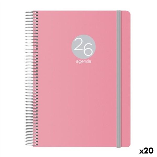 Diary DOHE MEMPHIS Pink 1/4 15 x 21 cm 2026 (20 Units)