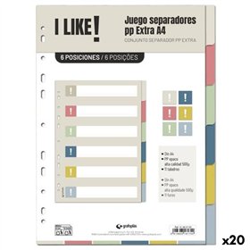 Seperators Grafoplas I LIKE Multicolour polypropylene (20 Units)