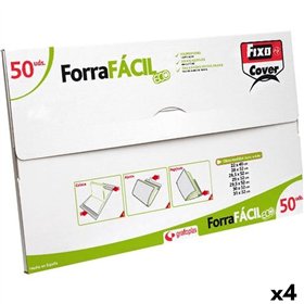 Adhesive Book Cover Fixo FORRAFÁCIL ECO Transparent 29,5 x 52 cm (4 Units)