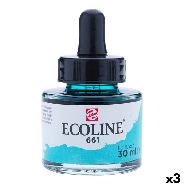 Watercolours Talens Ecoline Turquoise Green 30 ml (3 Units)