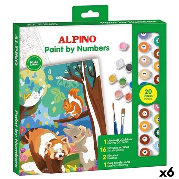 Paint by Numbers Set Alpino Forest 6 Units