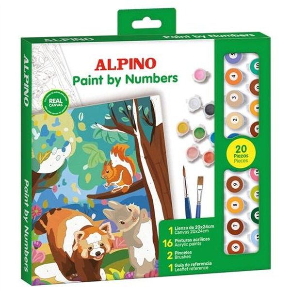 Paint by Numbers Set Alpino Forest 6 Units