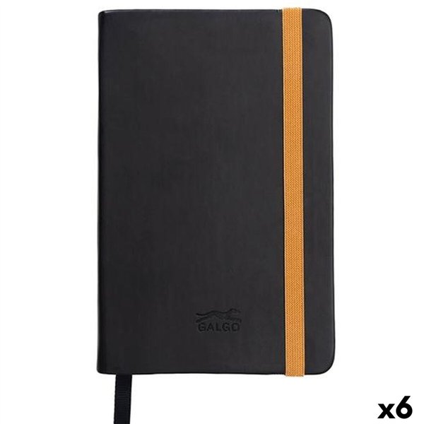 Notebook Galgo Black A6 (6 Units)