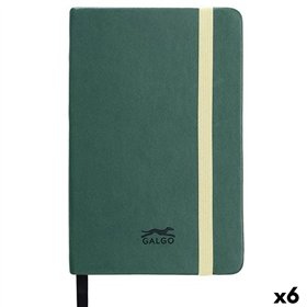 Notebook Galgo Dark green A6 (6 Units)