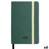 Notebook Galgo Dark green A6 (6 Units)