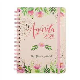 Diary Finocam THE FLOWER JOURNAL A5 15,5 x 21,2 cm Pink 2026