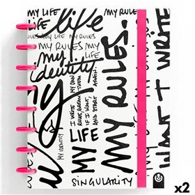 Notebook Carchivo INGENIOX EDIT MY LIFE Pink A5 80 Sheets (2 Units)