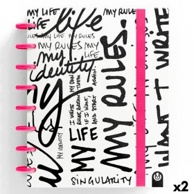Notebook Carchivo INGENIOX EDIT MY LIFE Pink A5 80 Sheets (2 Units)