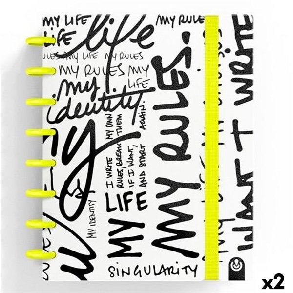Notebook Carchivo INGENIOX EDIT MY LIFE Yellow A5 80 Sheets (2 Units)