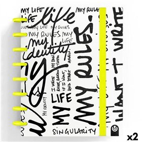 Notebook Carchivo INGENIOX EDIT MY LIFE Yellow A5 80 Sheets (2 Units)