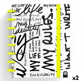 Notebook Carchivo INGENIOX EDIT MY LIFE Yellow A5 80 Sheets (2 Units)