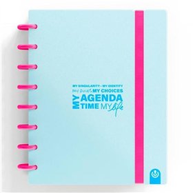 Diary Carchivo My Agenda Time My Lfe Pastel Blue A5 (10 Units)