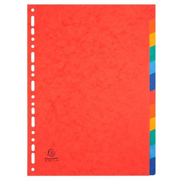 Seperators Exacompta A4 Multicolour (25 Units) (12 Units)