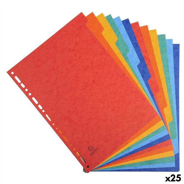 Seperators Exacompta A4 Multicolour (25 Units) (12 Units)