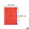 Seperators Exacompta A4 Multicolour (25 Units) (12 Units)