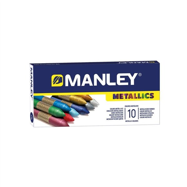 Coloured crayons Manley Multicolour (10 Units)