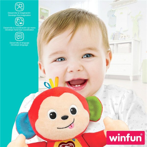 Soft toy with sounds Winfun Monkey 18 x 20,5 x 12,5 cm (6 Units)