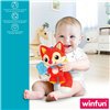 Rattle Cuddly Toy Winfun Fox 13,5 x 26,5 x 7,5 cm (6 Units)