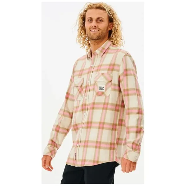 Vyriški marškiniai su ilgomis rankovėmis Rip Curl Salt Water Culture Rusvai gelsva (S)