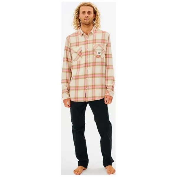 Vyriški marškiniai su ilgomis rankovėmis Rip Curl Salt Water Culture Rusvai gelsva (S)