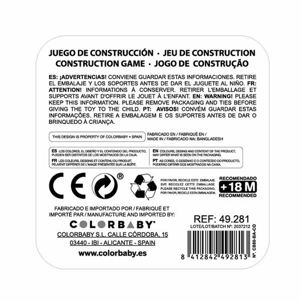 Construction set Color Block Basic 80 Pieces (4 Units)