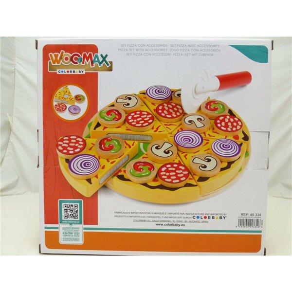Wooden Game Woomax Pizza 27 Pieces (6 Units)
