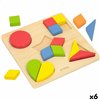 Child's Wooden Puzzle Woomax Shapes + 12 Months 16 Pieces (6 Units)