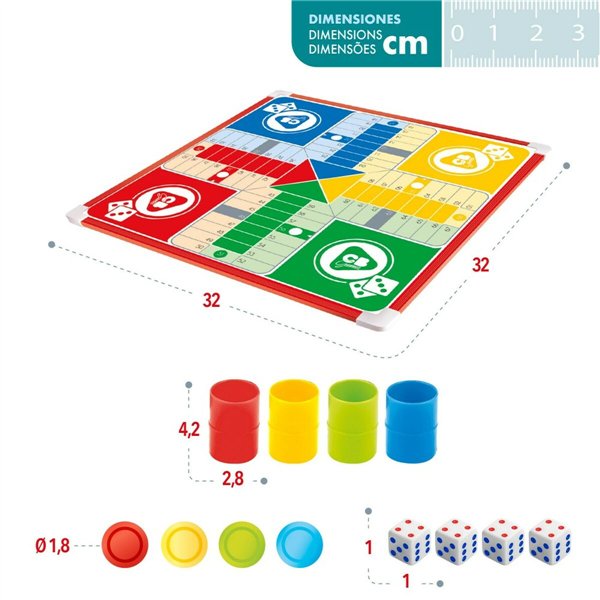 Parchís and Oca Board CB Games 32 x 32 x 1 cm (25 Pieces) (6 Units)