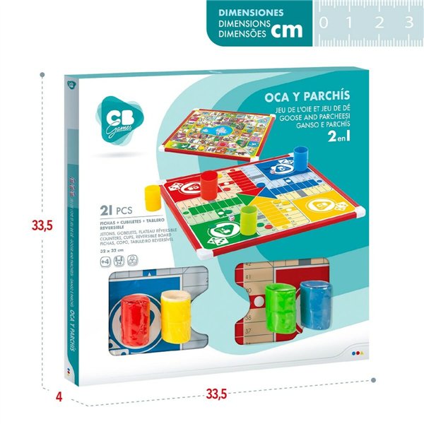 Parchís and Oca Board CB Games 32 x 32 x 1 cm (25 Pieces) (6 Units)