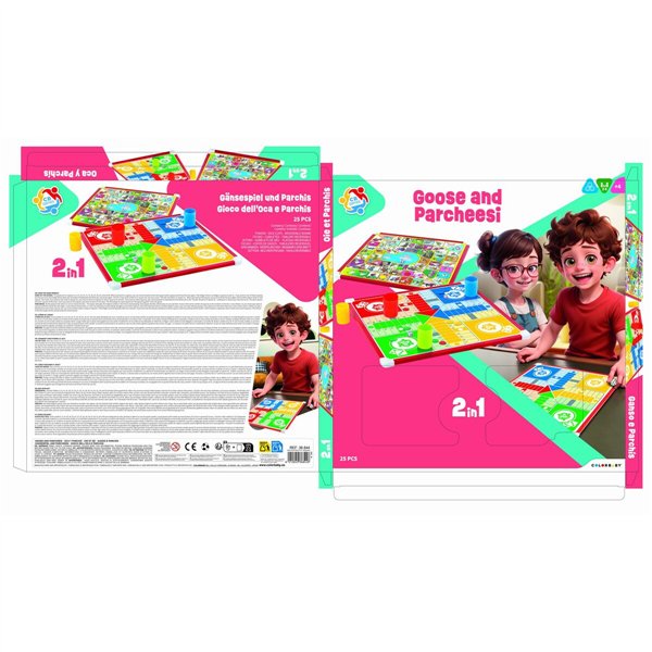 Parchís and Oca Board CB Games 32 x 32 x 1 cm (25 Pieces) (6 Units)