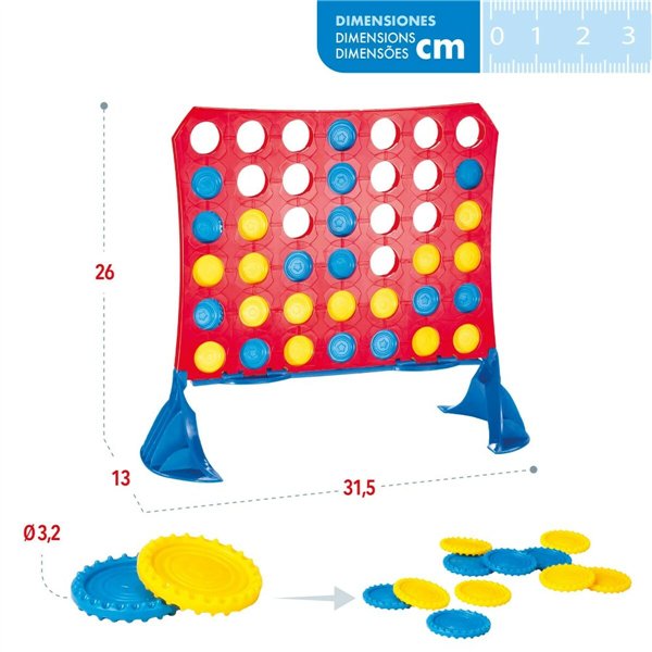 4 in a Row CB Games 31,5 x 26 x 13 cm (42 Pieces) (6 Units)