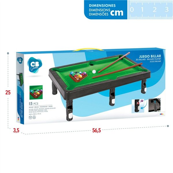 Pool table CB Games 44,5 x 13 x 24,5 cm (12 Units)