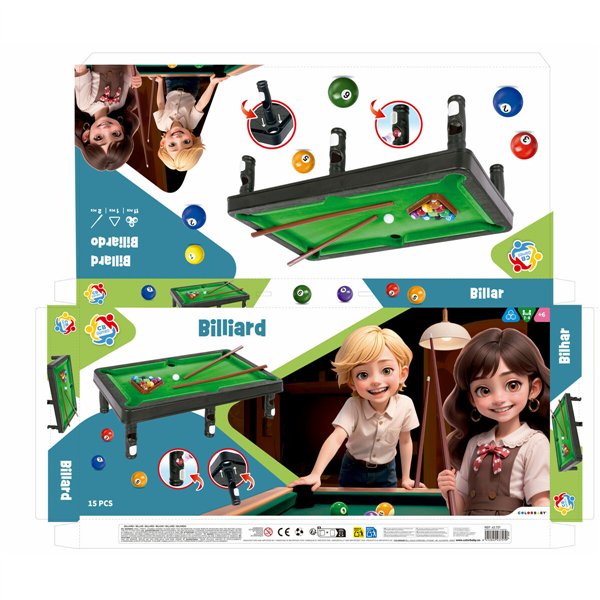 Pool table CB Games 44,5 x 13 x 24,5 cm (12 Units)