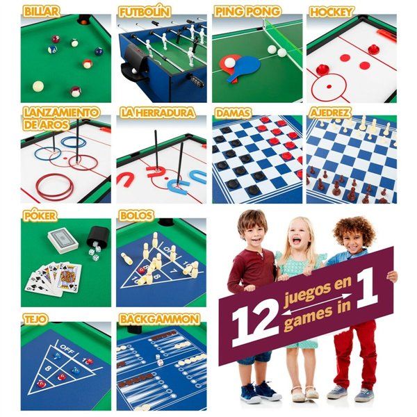 Multi-game Table CB Games 107 x 83,5 x 61 cm 12-in-1