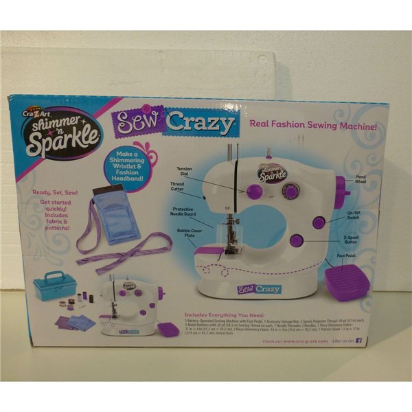 Toy sewing machine Cra-Z-Art Shimmer 'n Sparkle 18,5 x 19 x 11 cm (2 Units)