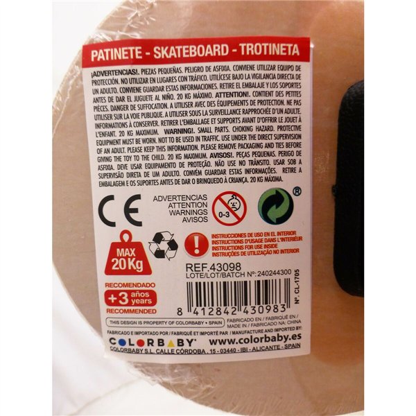 Skateboard Colorbaby (6 Units)