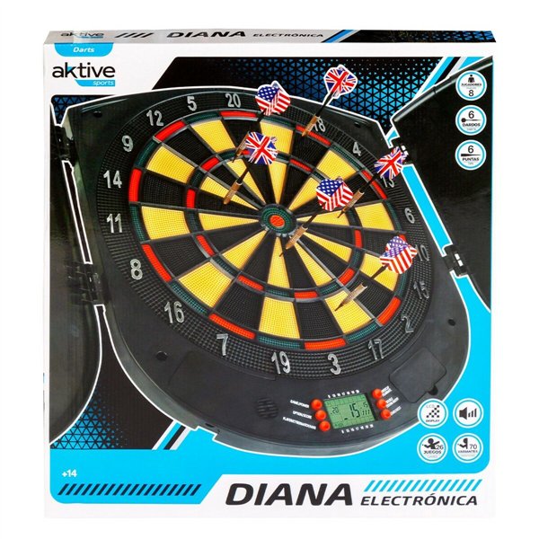 Electronic Dartboard Aktive 45 x 50 x 4,5 cm (2 Units)