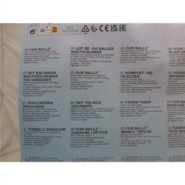 Balls Intex 49600NP 8 x 8 x 8 cm 100 Pieces