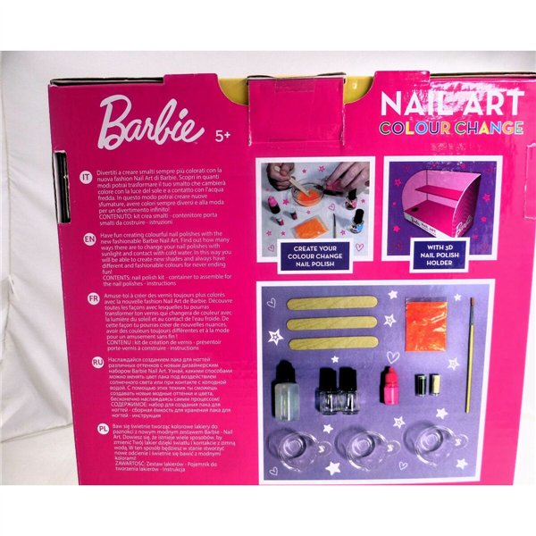 Kit to create Makeup Barbie Studio Color Change Nail polish 15 Pieces