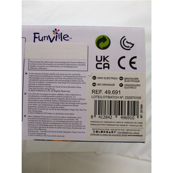 Jointed Figure Funville Dinosaur 23 x 21 x 8 cm 23 x 21,5 x 8,5 cm (4 Units)