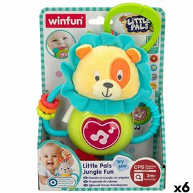 Rattle Cuddly Toy Winfun 14 x 19 x 6,5 cm (6 Units)