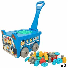 Building Blocks Color Block Suitcase Police Car 30 Pieces (2 Units)