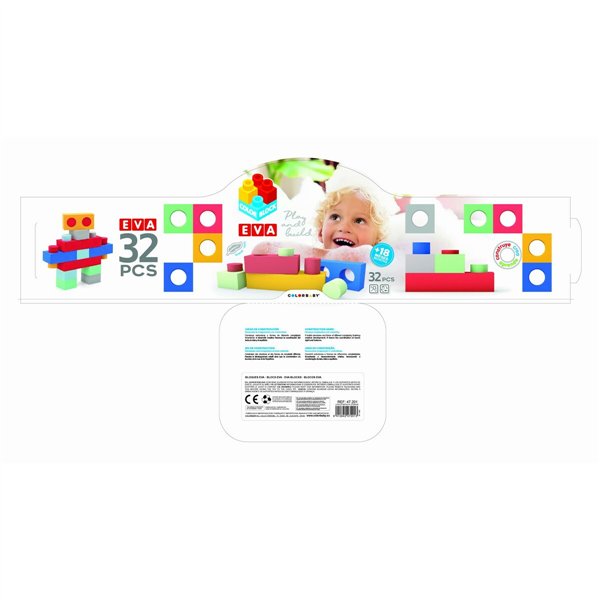 Building Blocks Color Block 32 Pieces EVA (4 Units)